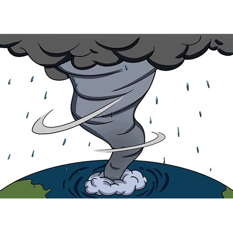 drawing of a cyclone